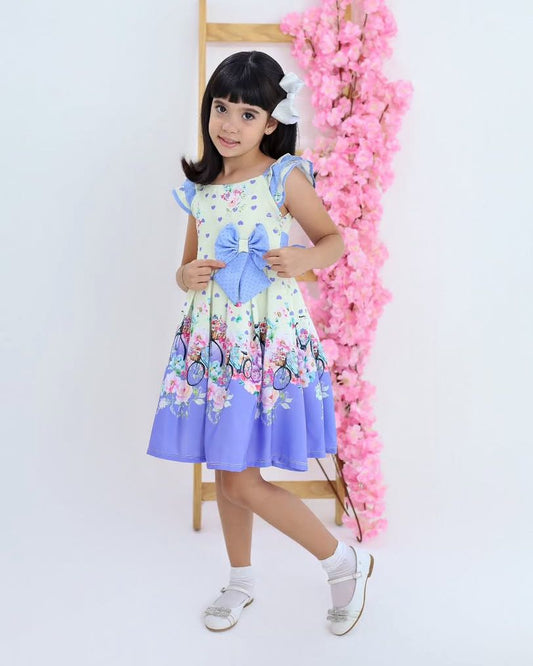 VESTIDO LUXO JAPONESA BICICLETA LILÁS