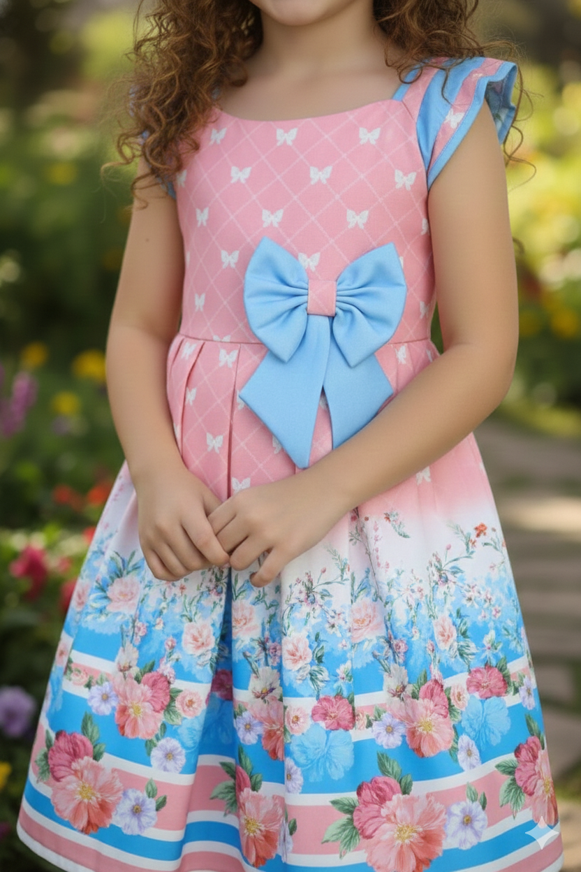 VESTIDO LUXO NUDE JAPONESA LAÇOS