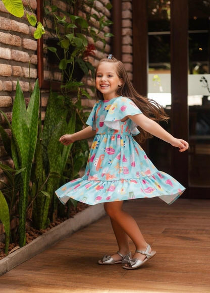VESTIDO MARISTELA ESTAMPA AZUL
