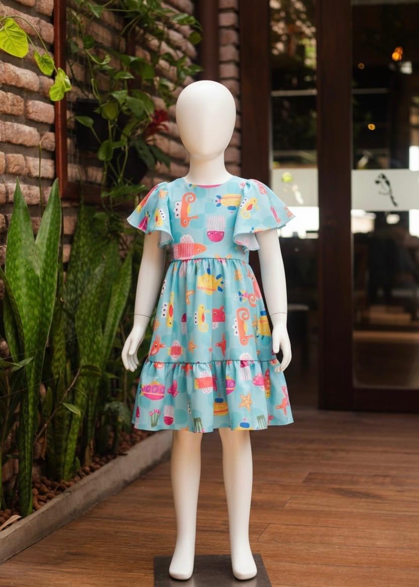 VESTIDO MARISTELA ESTAMPA AZUL