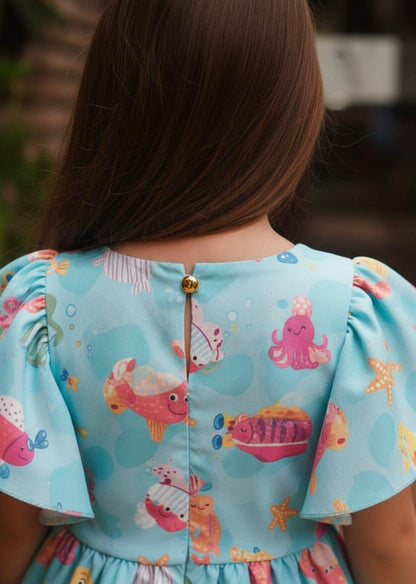 VESTIDO MARISTELA ESTAMPA AZUL