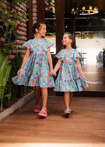 VESTIDO MARISTELA ESTAMPA AZUL