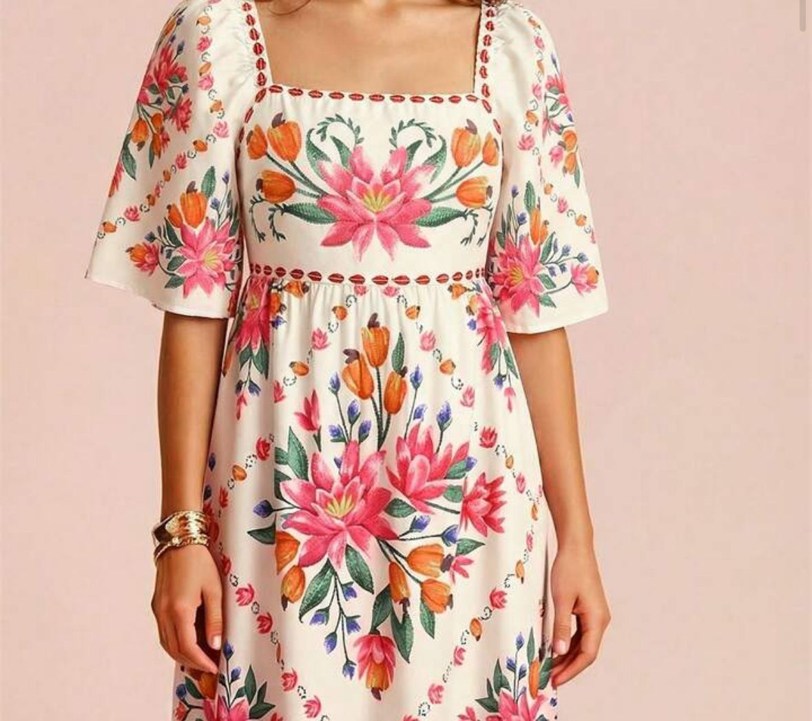 VESTIDO MIDI FLORAL BRISA TROPICAL