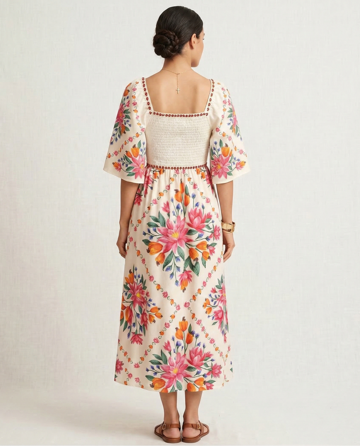 VESTIDO MIDI FLORAL BRISA TROPICAL