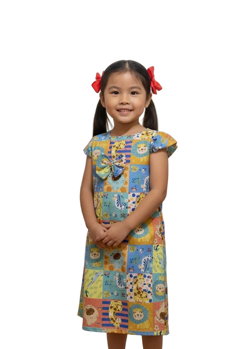 VESTIDO TRAPÉZIO BICHINHOS