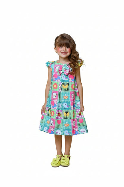 VESTIDO TRAPÉZIO CASUAL PASSARINHO