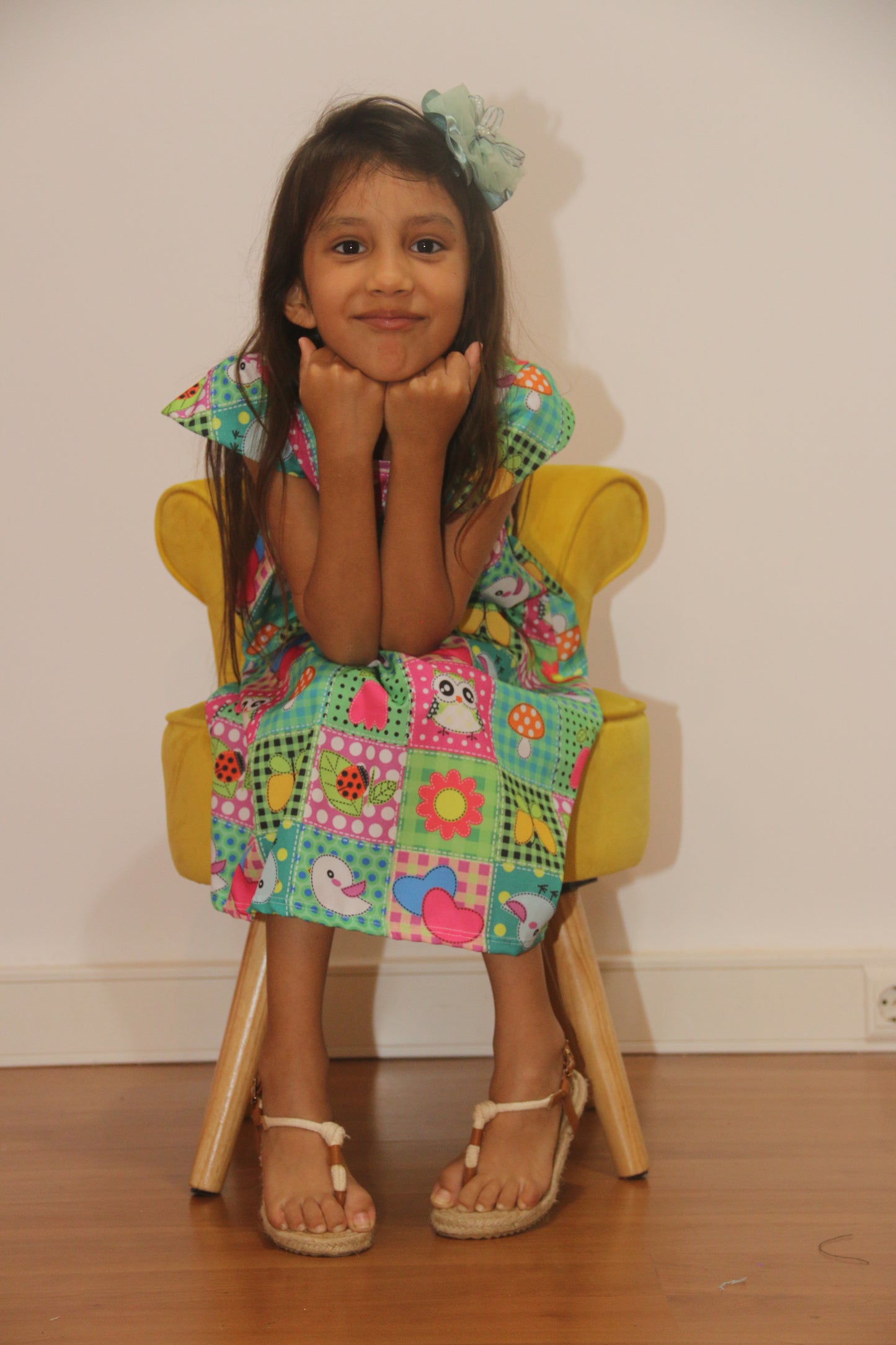 VESTIDO TRAPÉZIO CASUAL PASSARINHO