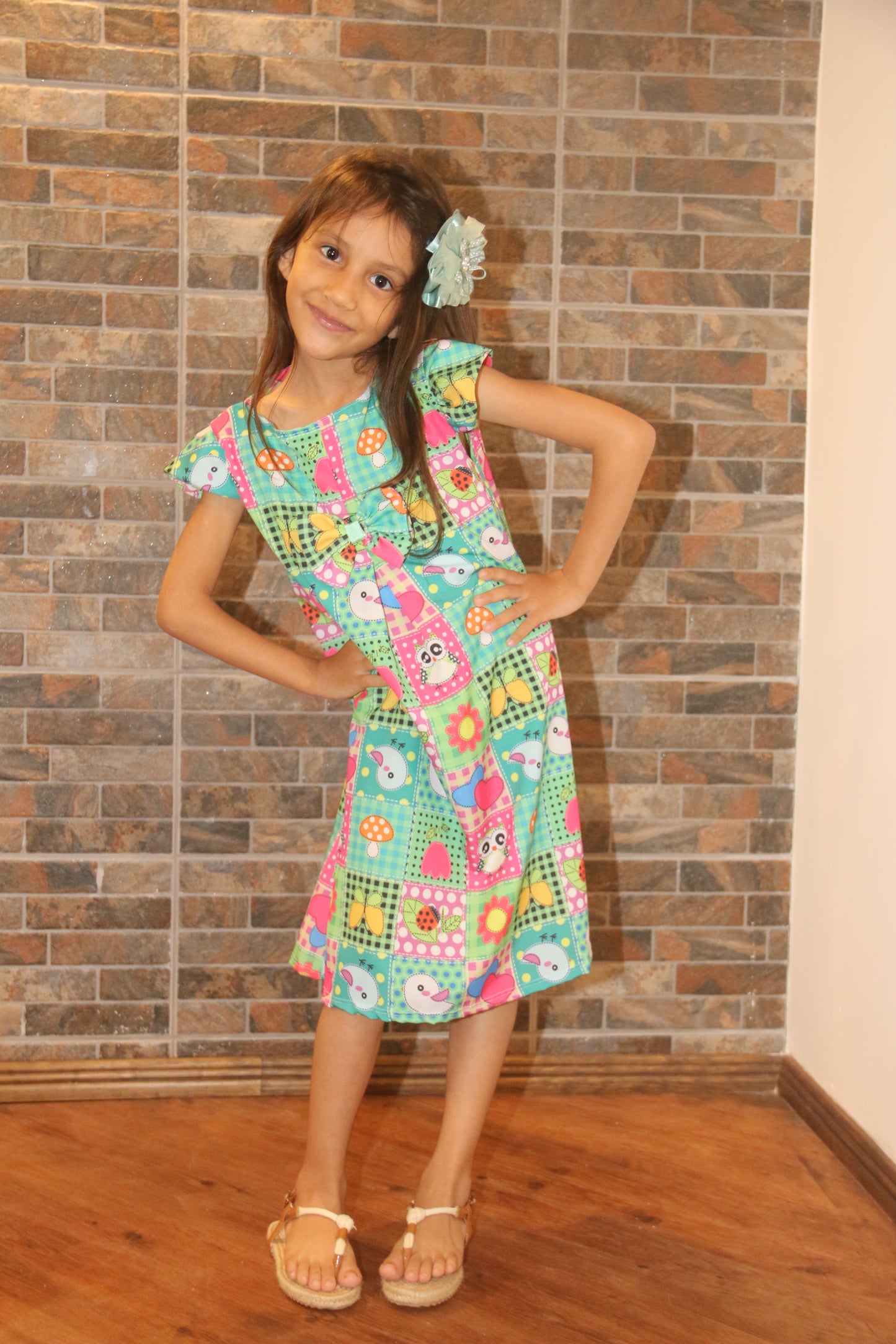VESTIDO TRAPÉZIO CASUAL PASSARINHO