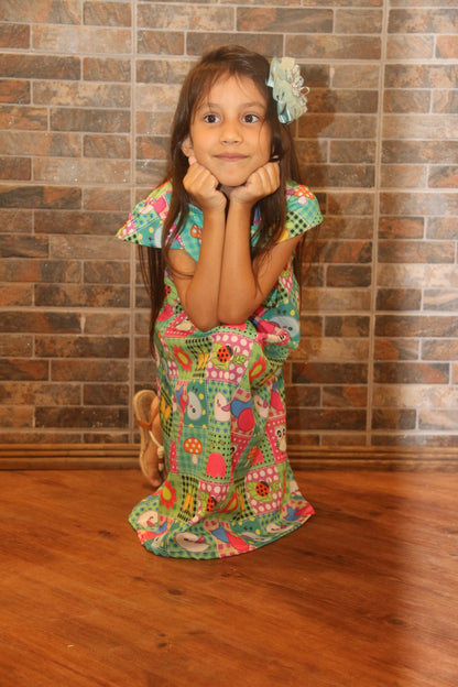 VESTIDO TRAPÉZIO CASUAL PASSARINHO