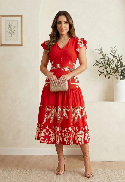 VESTIDO VISCOLINHO MANGA DUPLA - HELENA
